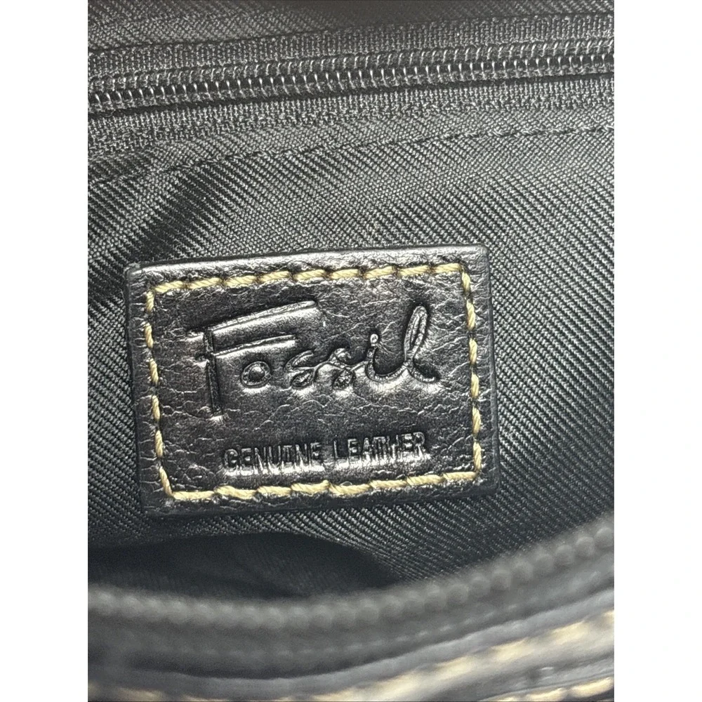 Fossil black leather